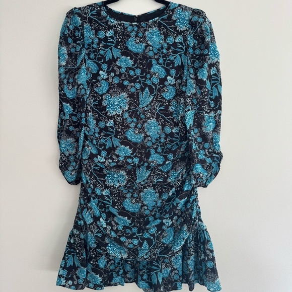 Tanya Taylor Raven Floral Silk Mini Dress sz 10 - Picture 2 of 6